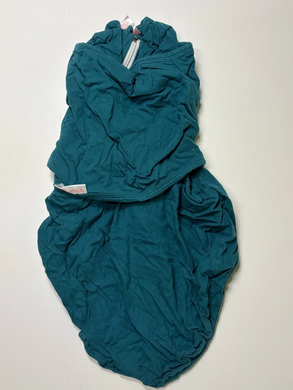 embé 2-Way Baby Swaddle Teal 12–18 lbs 100% Cotton